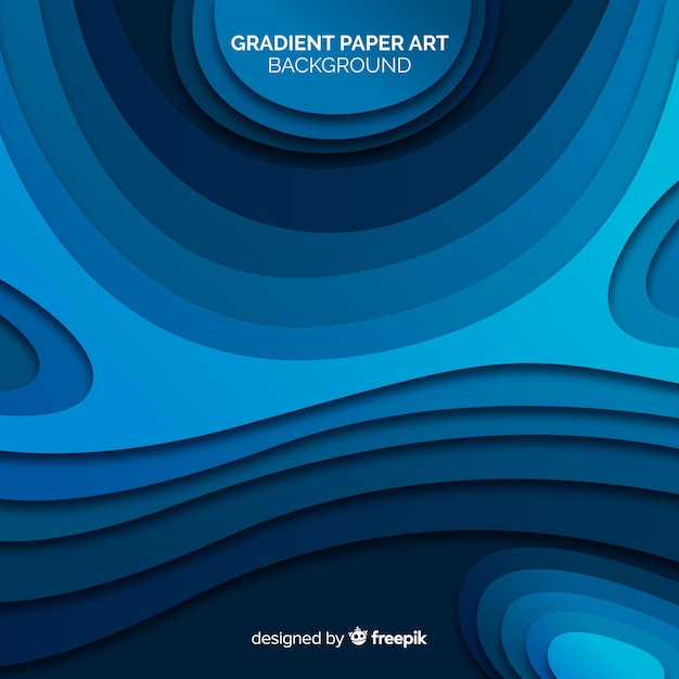 Free vector gradient paper art background