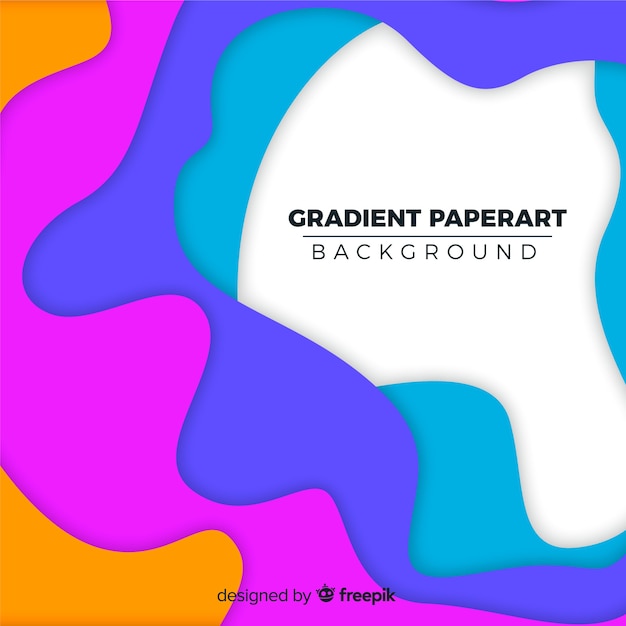 Gradient paperart background