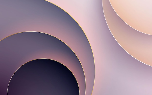 Gradient papercut abstract background circle dimension Premium Vector