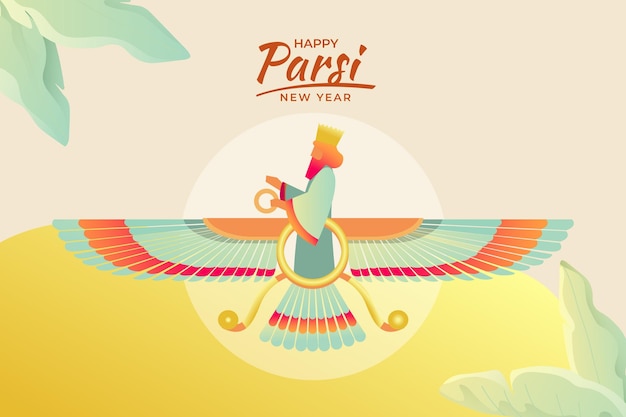 Free vector gradient parsi new year illustration