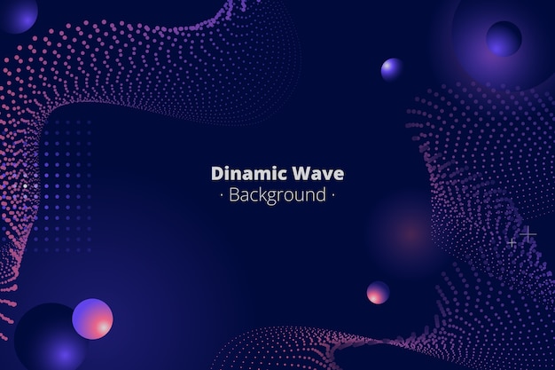 Free vector gradient particle wave background