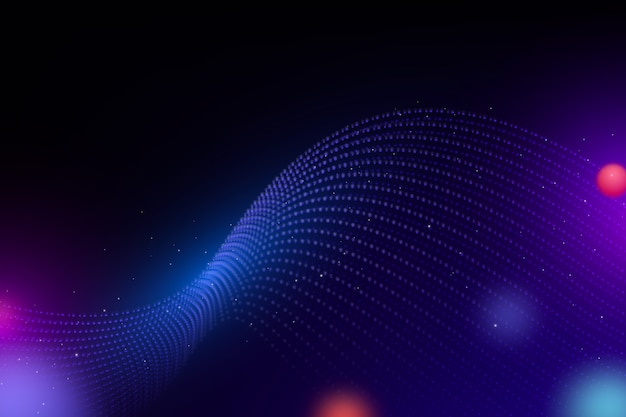 Free vector gradient particle wave background