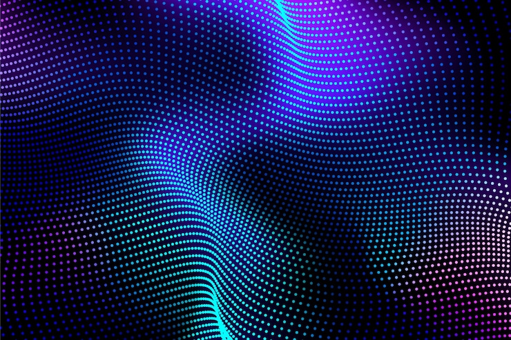Free Vector gradient particle wave background