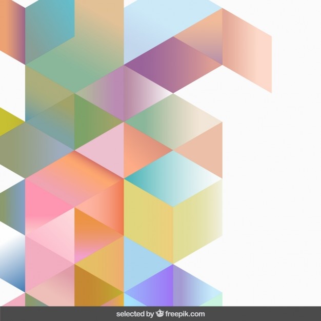 Gradient pastel colors geometric background