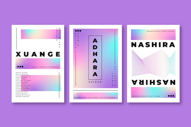 Gradient pastel colourful tones cover design