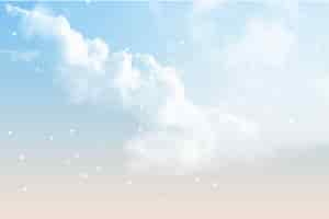 Free vector gradient pastel sky background