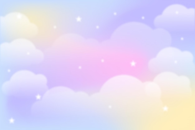 Free vector gradient pastel sky background