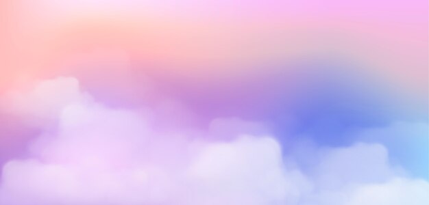 グラデーションパステル空の背景 無料のベクター