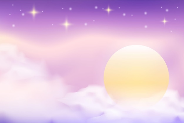 Free vector gradient pastel sky background