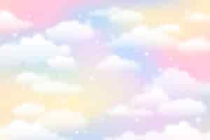 Free vector gradient pastel sky background