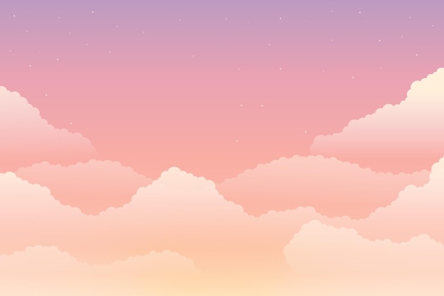 Free vector gradient pastel sky background