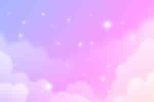 Free vector gradient pastel sky background