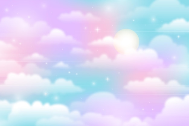 Free vector gradient pastel sky background