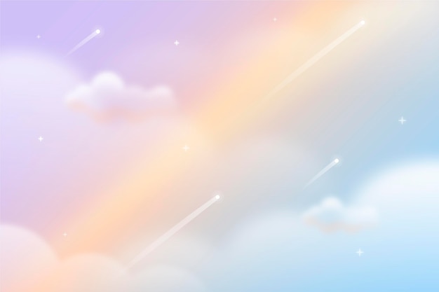 Free vector gradient pastel sky background