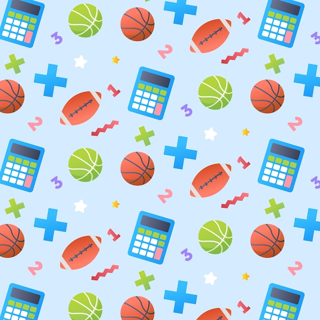 Gradient pattern design for back to school season