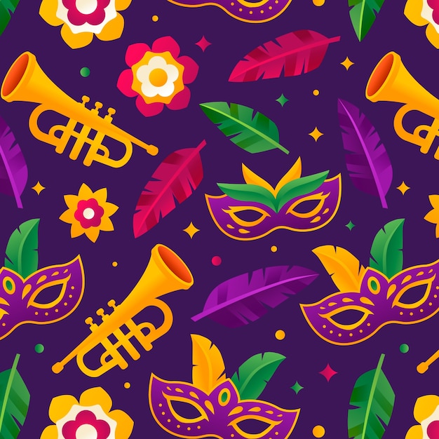 Gradient pattern design for mardi gras festival