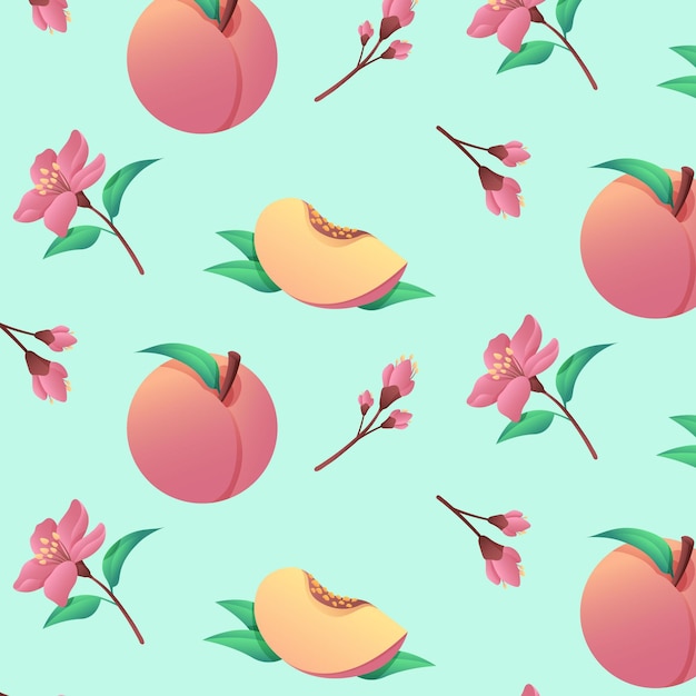 Free vector gradient peach pattern design