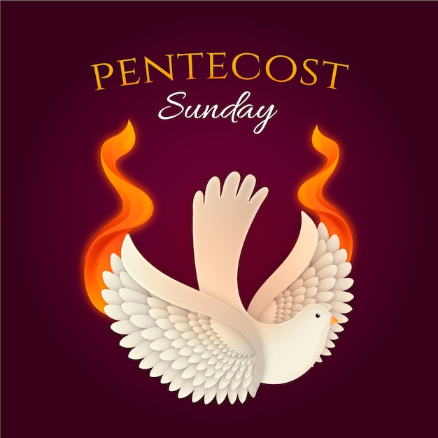 Free vector gradient pentecost illustration