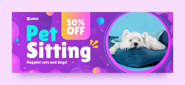 Gradient pet sitting template