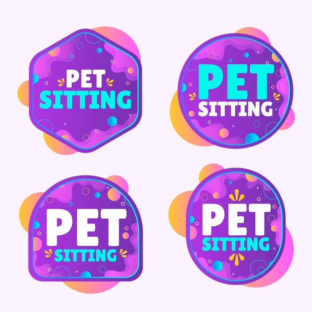 Gradient pet sitting template