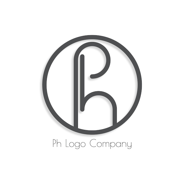 Gradient ph or hp logo template