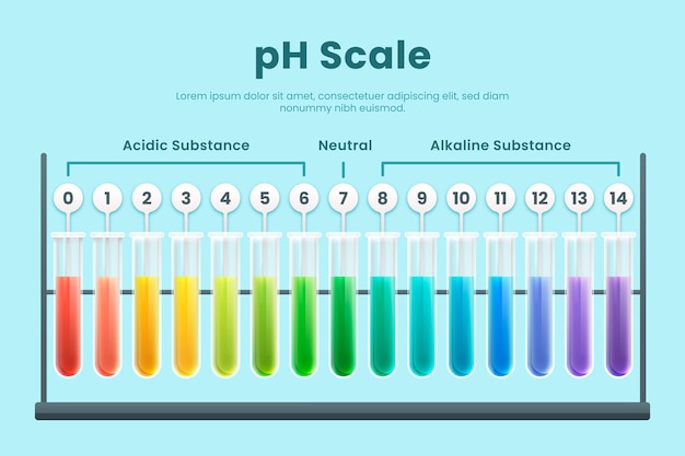 Free vector gradient ph scale infographic