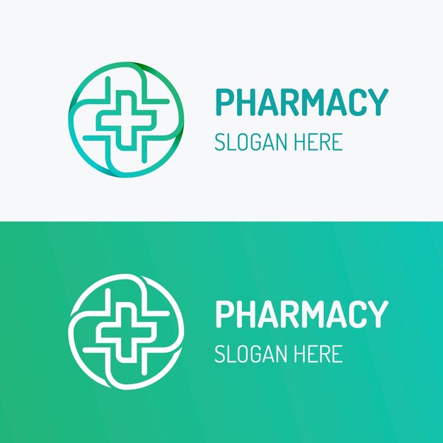 Gradient pharmacy logo template