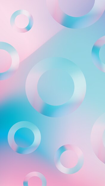 Gradient phone background with circular shapes