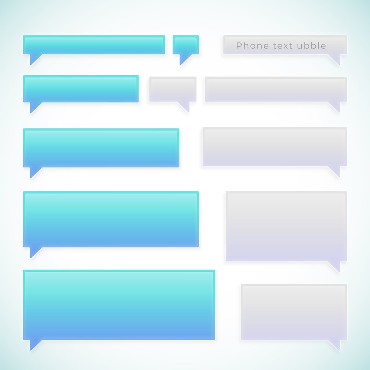 Free Vector gradient phone text bubble collection