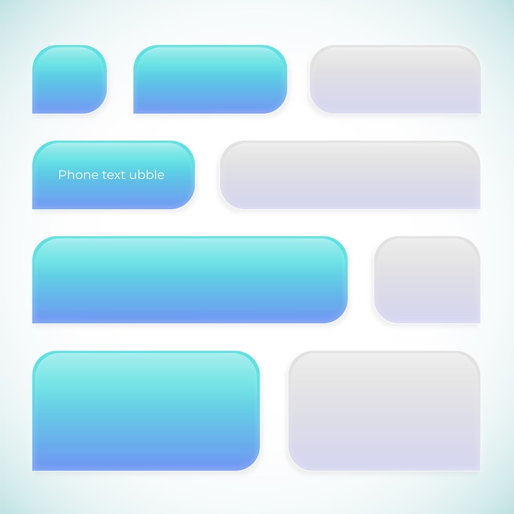 Free Vector gradient phone text bubble collection