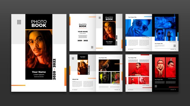 Gradient photobook template design