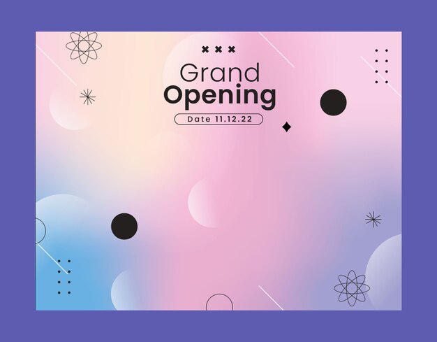 Gradient photocall template for business grand opening