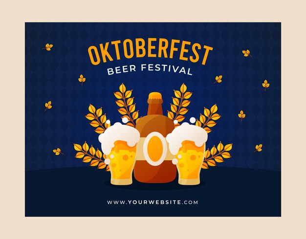 Gradient photocall template for oktoberfest festival