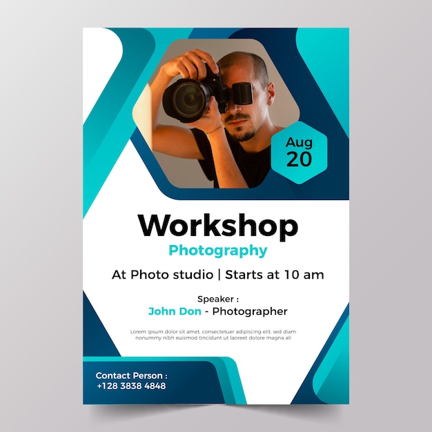 Gradient photography design template