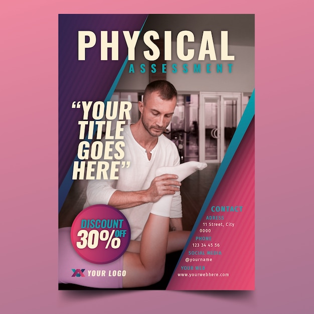 Gradient physical assessment poster template