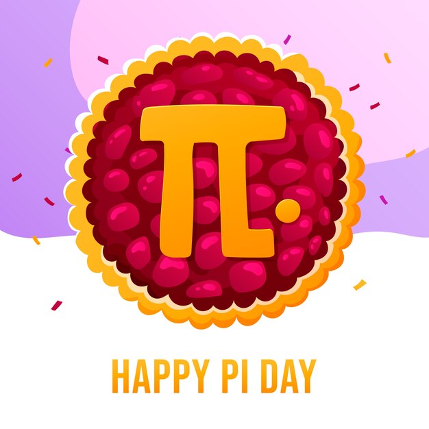 Free Vector gradient pi number illustration