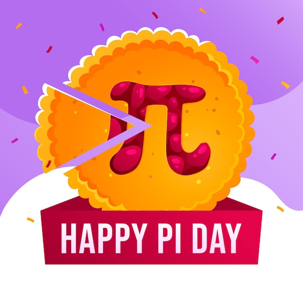 Free Vector gradient pi number illustration