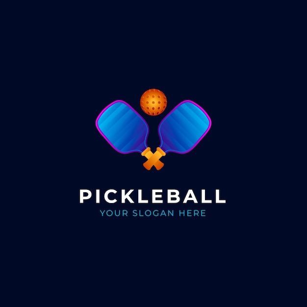 Gradient pickleball logo