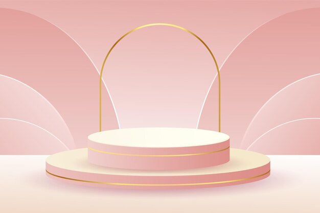 Gradient pink podium background