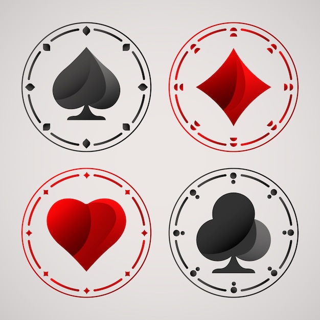 Free vector gradient playing cards icon