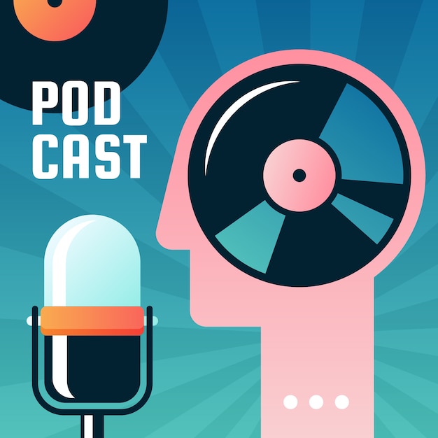 Gradient podcast cover template