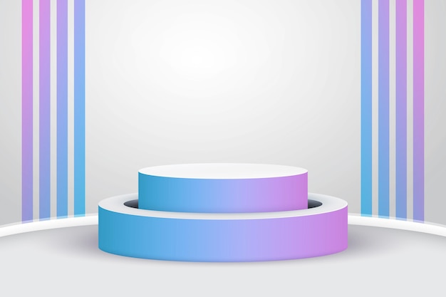 Free vector gradient podium background