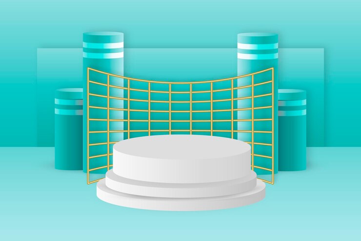 Free Vector gradient podium background