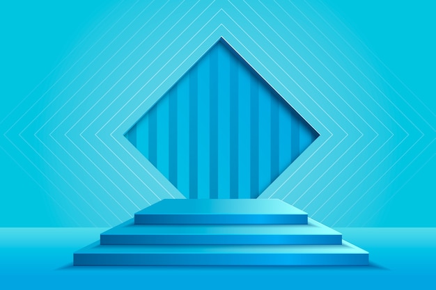 Free vector gradient podium background