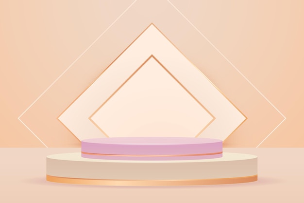 Бесплатное векторное изображение Градиент подиума геометрический фон
