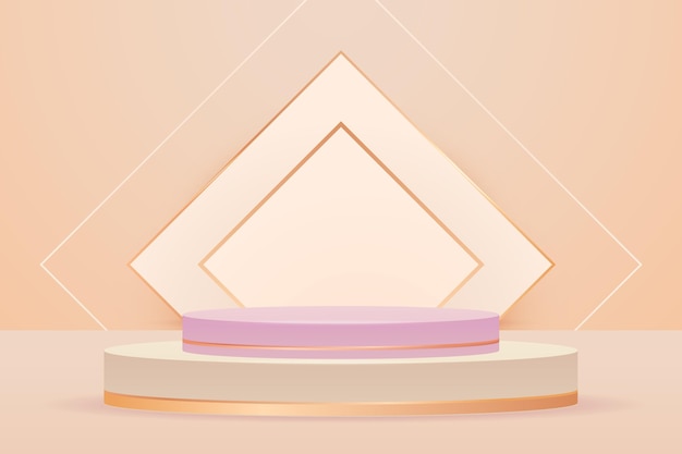 Gradient podium geometric background