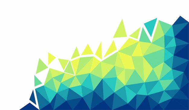 Vector Templates: Get a Stunning Gradient Polygon Green Background in Abstract Modern Design