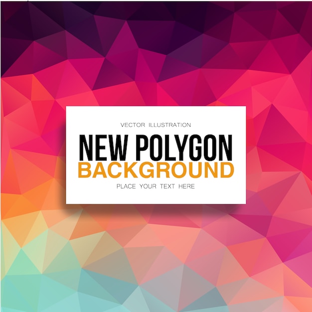 Free vector gradient polygonal background