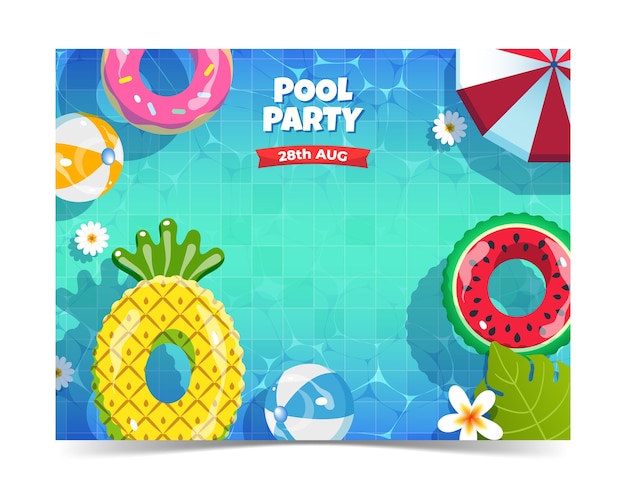 Children's Pool Party isolated on background. Vector Illustration. Stock  Vector by ©Sandylevtov 109599016