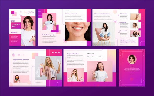 Gradient portfolio template design